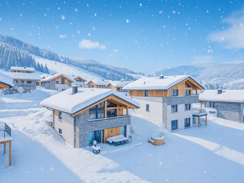 Nice ski in-ski out chalet with a sauna, hottub