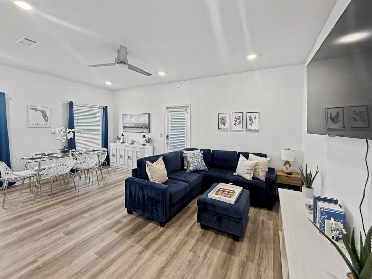 Open and Modern: Enjoy the seamless flow of living and kitchen areas, ample light, and a spacious feel