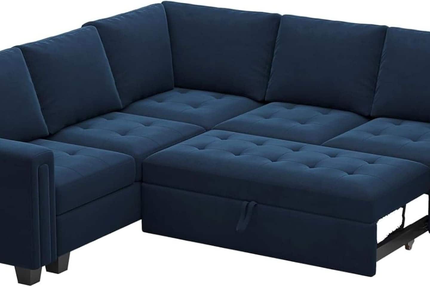 Versatile Pull-Out Double-sized Sleeper Sectional: Unfold comfort with our double size pull-out sofa bed