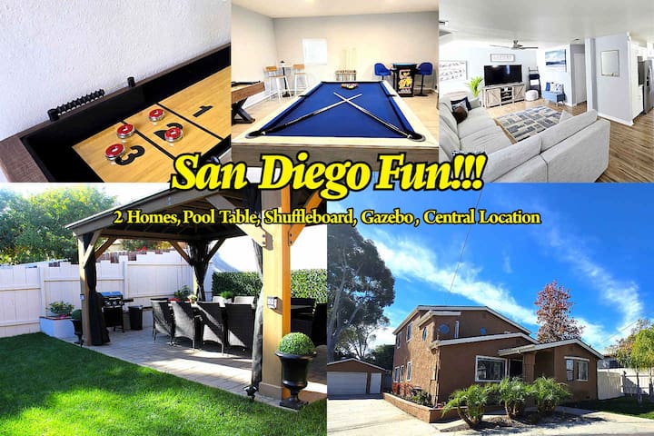 Double the Fun! 2 San Diego Homes+Games Near Beach