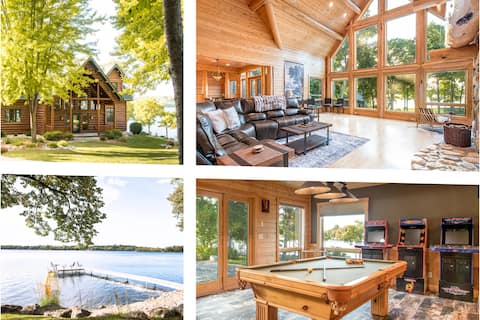 Unique Lakefront Cabin • Dock • Beach • Game Room