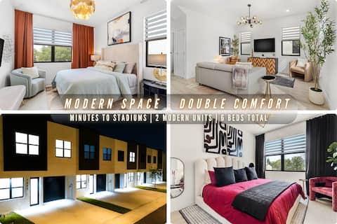 Central Tampa Retreat, 2 Modern Townhomes + Patios