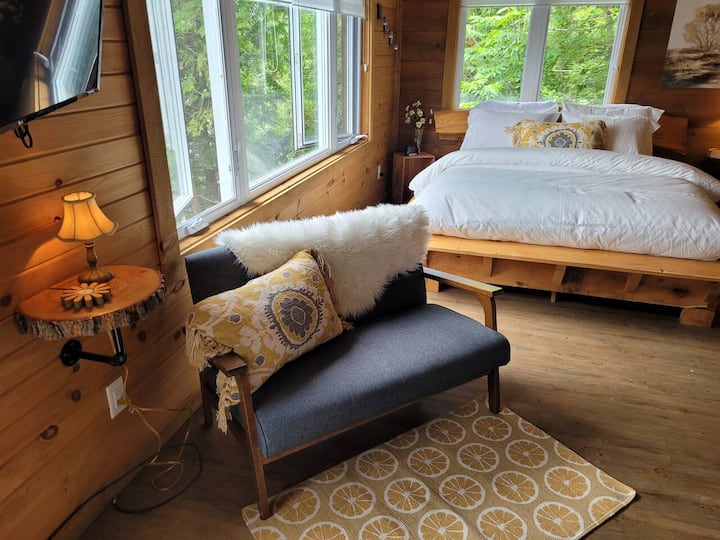 Alojamientos íntimos con vista completa al lago