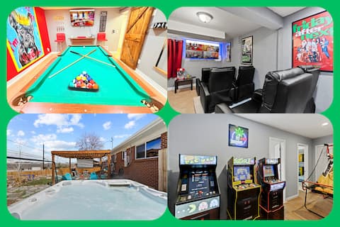 Hottub PS5 Arcade PoolTable Theater 420Friendly