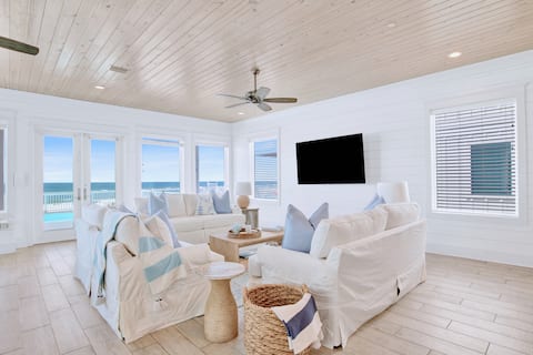 Beach Front Dream House! Private Pool! Sleep 28!