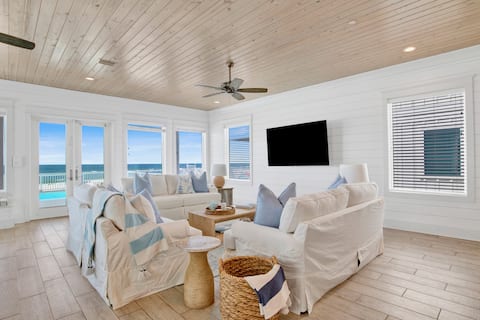 Beach Front Dream House! Private (Heated) Pool!