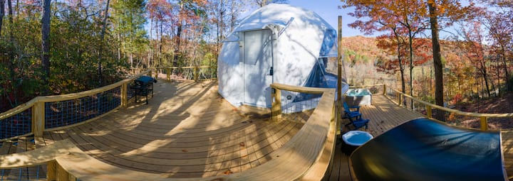 Hummingbird Dome Lux Glamping Sauna & Hot Tub - Dome houses for