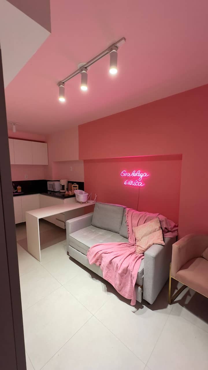 Studio Pink Com Ar, Academia E Piscina 6x S Juros - Juiz de Fora