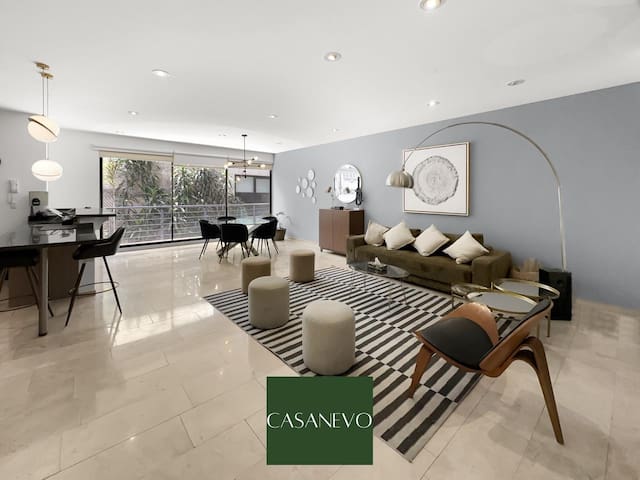 20-202 Elegant 2BR/2bath-Roma Norte, 24-7 Security