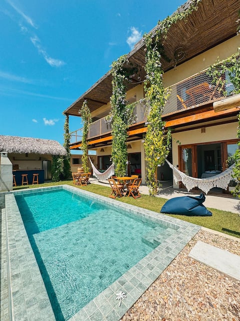 Casa Boa Vista, charming sea view and coconut trees of icaraizinho