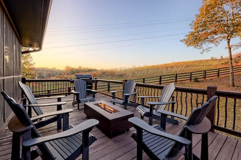 Vineyard View Lodge w/ Hot Tub & Fire Pit