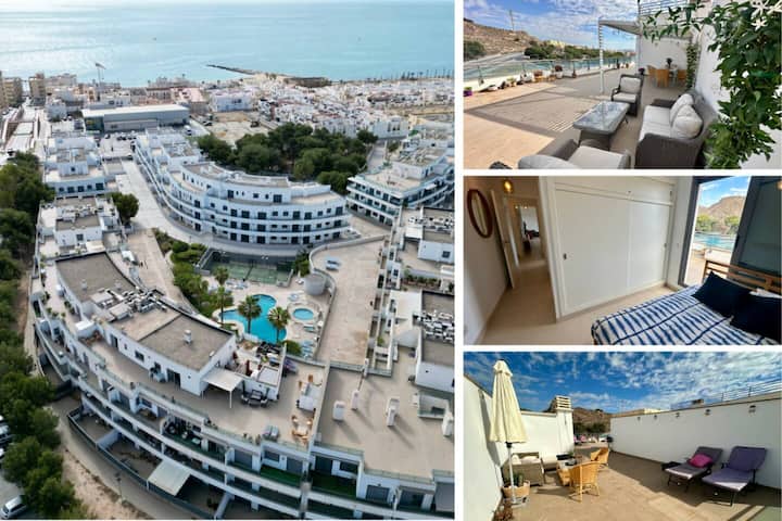 Terrace 250m2 | Bbq | Beach 8min | Padel | Wifi - Garrucha