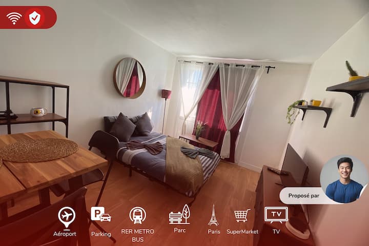Le Petit Rosier Appartement Proche De Paris - Vitry-sur-Seine