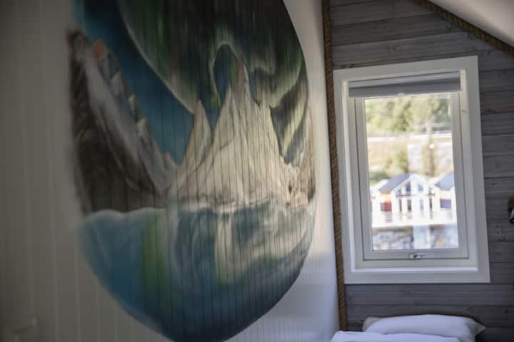 Pintura mural en el dormitorio