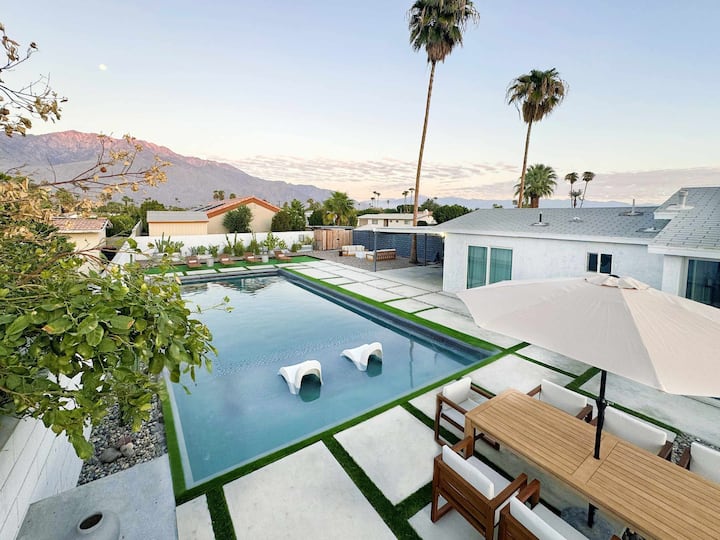 Luminous Villa W/ Pool, Jacuzzi, Bbq And Mountain - Palm Springs, CA