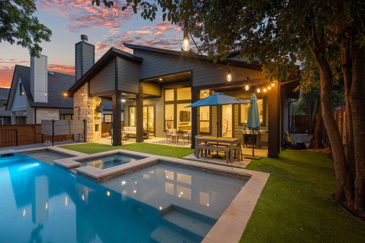 Zilker Home, Heated Pool, Hot Tub, Fire Pit