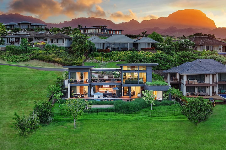 Hale Oma'oma'o - Modern New Ocean-View Villa - Houses for Rent in