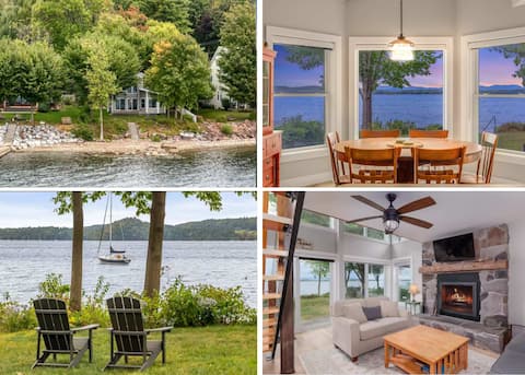Shelburne Bay Retreat~Lakefront~Private Beach~Fire