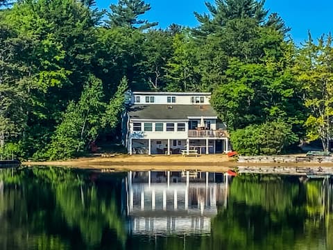 Lake Home with Private Beach and Hot Tub