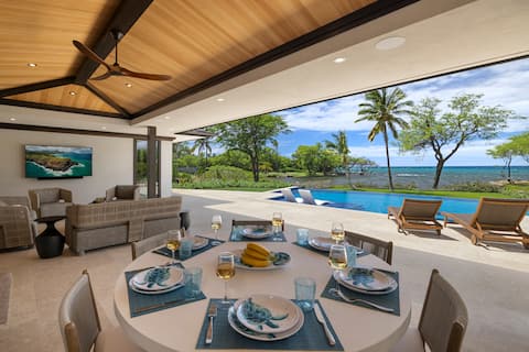 Stunning Puako Bay Hideaway, 4 bedrooms, Sleeps 11