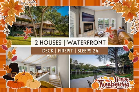 2Houses | Waterfront | Wurstfest Fun | Sleeps 24
