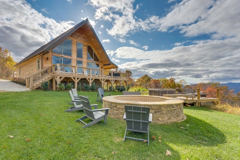 Blue Ridge Mountain-View Cabin w/ Hot Tub & Deck!