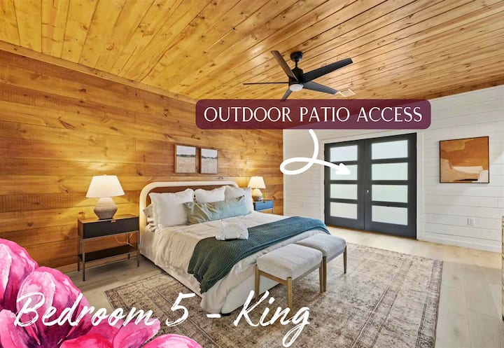 Დატკბით ამ მიმზიდველი დიდი ზომის საძინებლით ერთდღიანი თავგადასავლის შემდეგ, სადაც მარტივად ისარგებლეთ გამაგრილებელი გარე პატიოთი. Ეს არის თქვენი პირადი კარიბჭე ვარსკვლავებით მოჭედილი ან გამთენიისას მისალოცად.