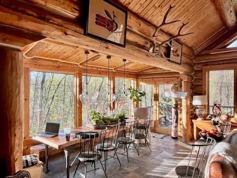 Sundance cabin+casita, sleeps 18, hottub, firepits