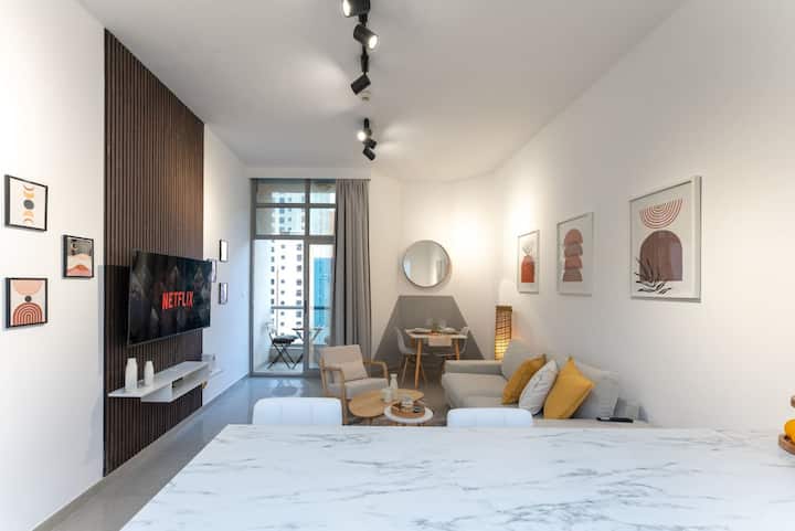 Marina Wharf | 1 Bdr With Jbr Beach Views - Dubai Marina