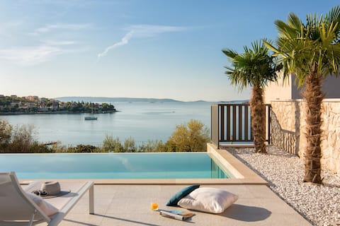 new seaview villa alba seget, 5 en-suite bedrooms