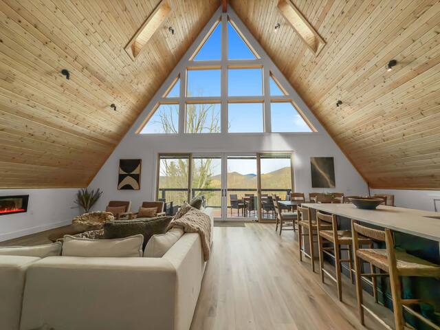 Modern A-Frame Cabin with Panoramic Views| Hot Tub gallery image 2