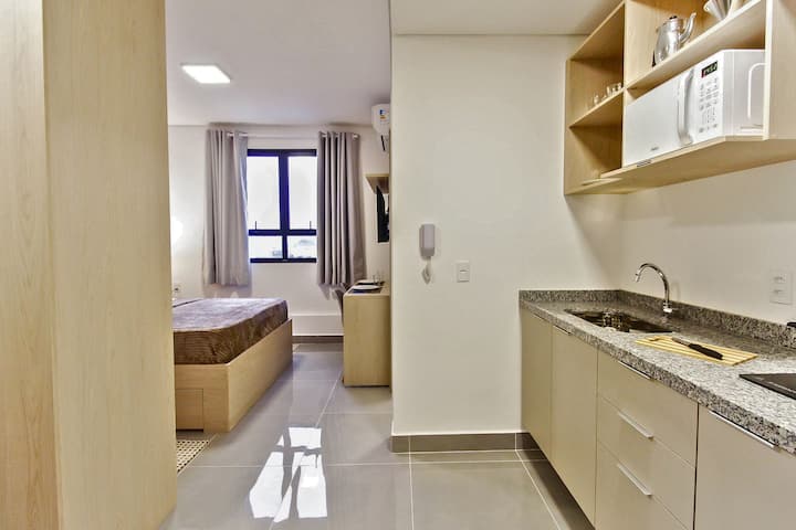 Studio Triplo Com Piscina + Garagem + Ac E Wi-fi - Santo André