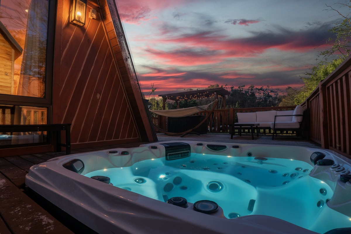 Lakeview A-Frame X2 | Pickleball • Hot Tub • Sauna - Cabins for