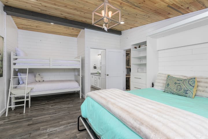 The bunk room is perfect for families or a group of friends!
