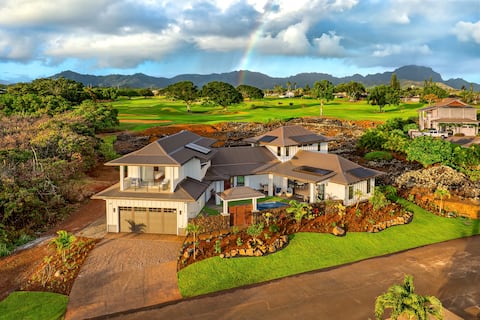 Popular Airbnb listing: NEW 4 Bed Sleeps 10 Pool, A/C, Amazing Golf Views in Poipu