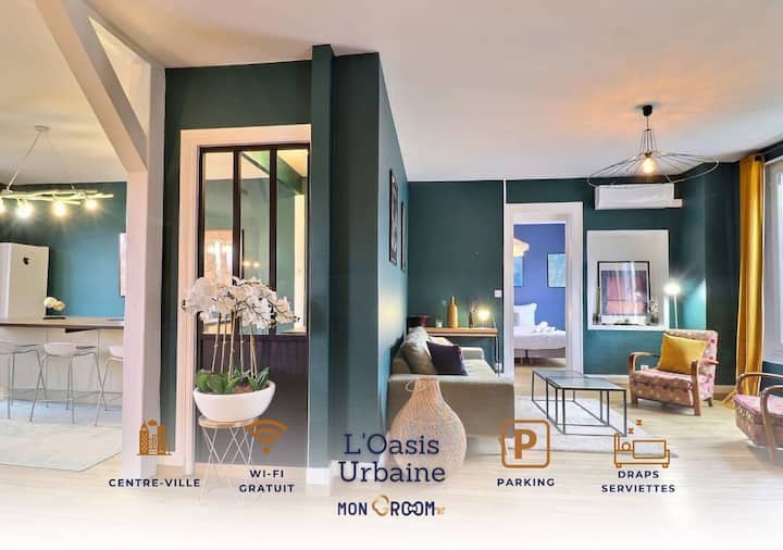 Urban oasis  Parking Train Station Clim 3 bdr 5pax