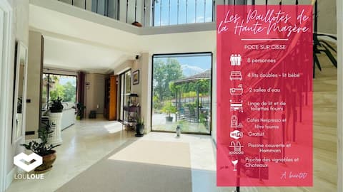 Les Paillotes de la Haute Mazère - Pool/Hammam