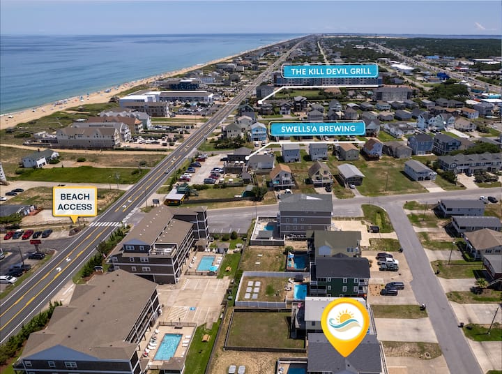 Atlantic Coast Cottage: 6br, Pool, Walk To Beach - Kill Devil Hills, NC