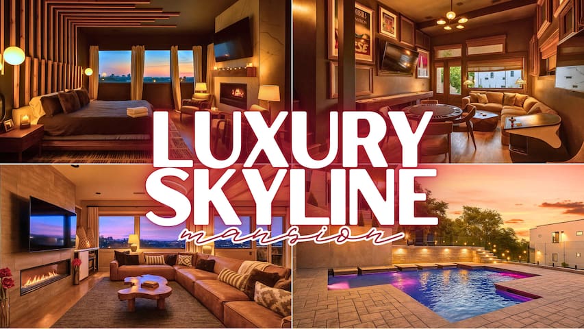 Luxury Skyline Mansion: Pool, Hot Tub & Game Room!