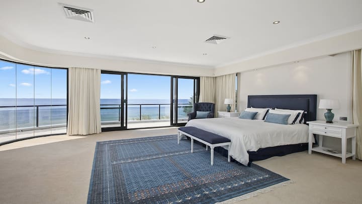 Main bedroom with a view.