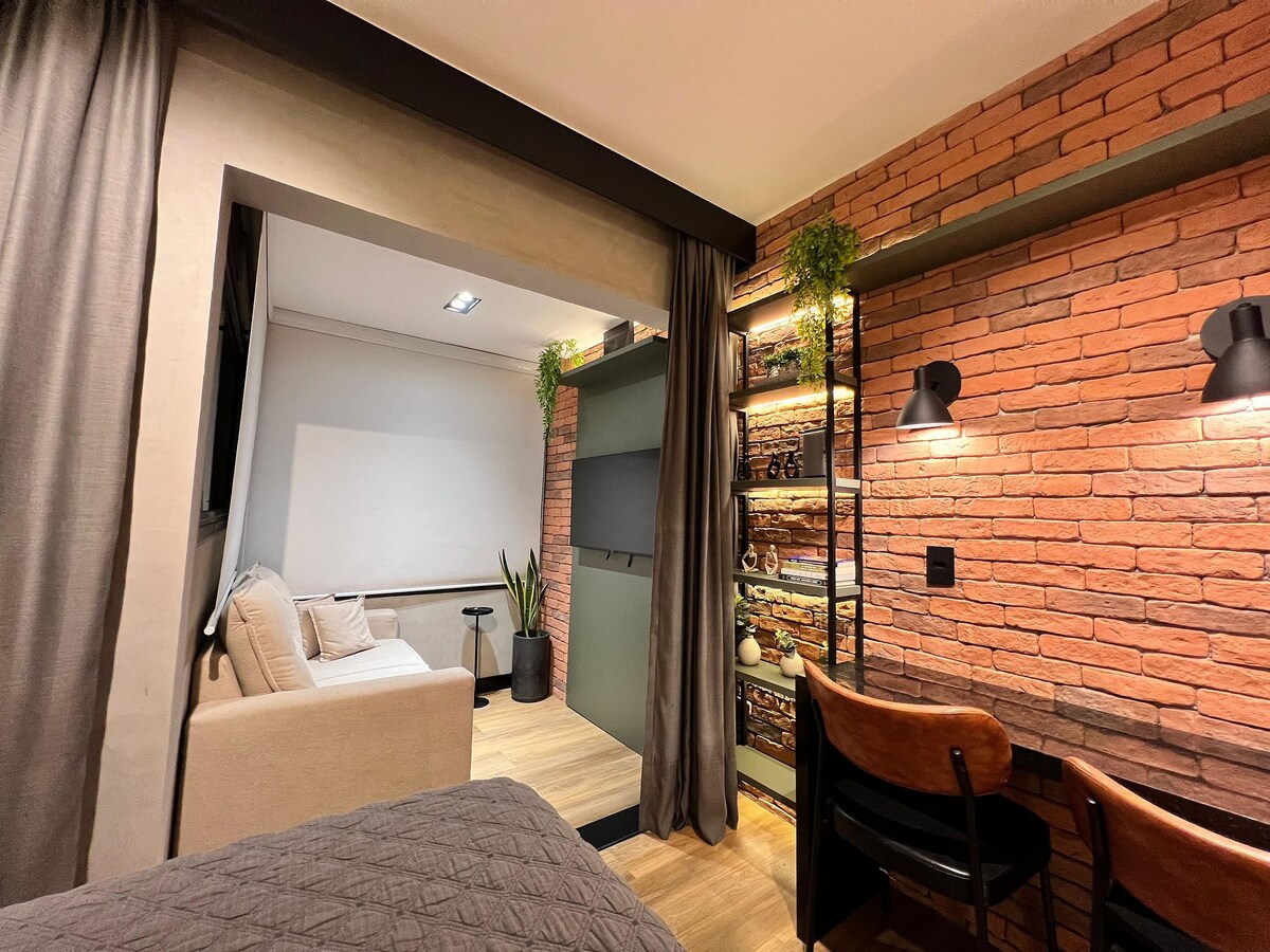 Top performing Airbnb: Studio Jardins Queen size bed near Av Paulista in Jardim Paulista
