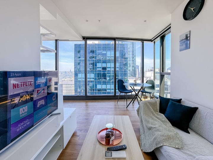 Woonkamer met smart-tv