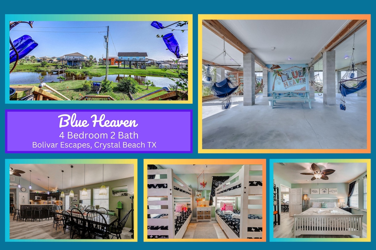 Blue Heaven - First Responders discount- 4 bedro - Houses for Rent in  Bolivar Peninsula, Texas, United States - Airbnb