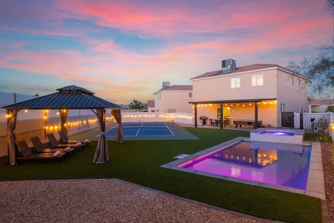 Pickleball Paradise: 6BR Home w/Pool+GameRoom Fun!