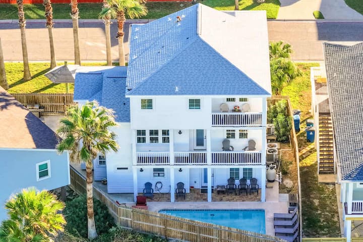 Island Star~5 Br Home~private Pool~boardwalk - Port Aransas, TX