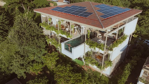 Stunning Eco Villa with Ocean Views and Staff