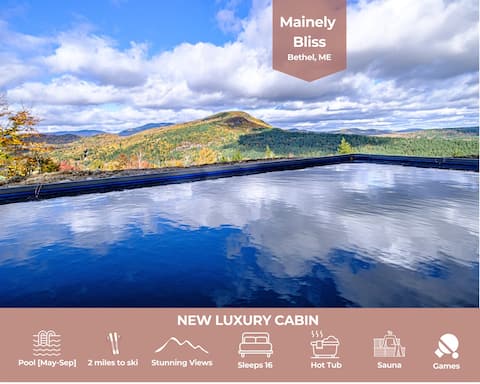 Stunning Views-Pool- Sauna-2 Miles to Sunday River