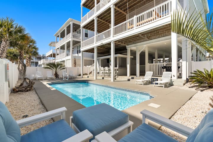 Beach Hive W Ocean Views/private Pool/elevator - Ocean Isle Beach, NC