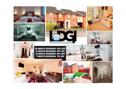 Roomy Spark Home with Parking, Garden, Wi-Fi
