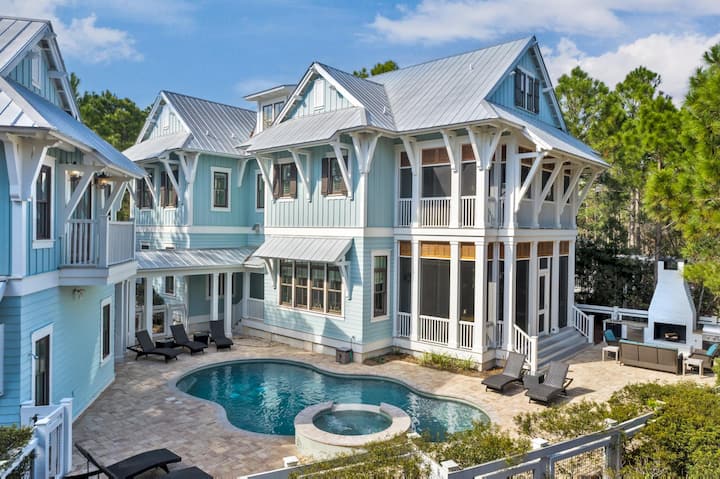 Luxury Retreat With Pool, Spa, And Guest House - Seagrove Beach, FL